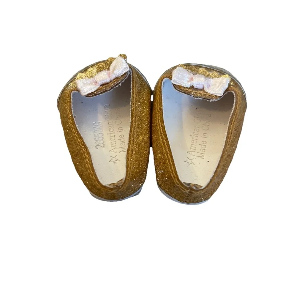 AMERICAN GIRL Truly Me‎ Doll Sparkle Spotlight Gold Silver Glitter Shoes